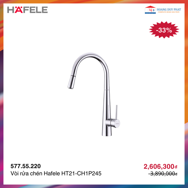 Vòi rửa chén Hafele HT21-CH1P245 577.55.220
