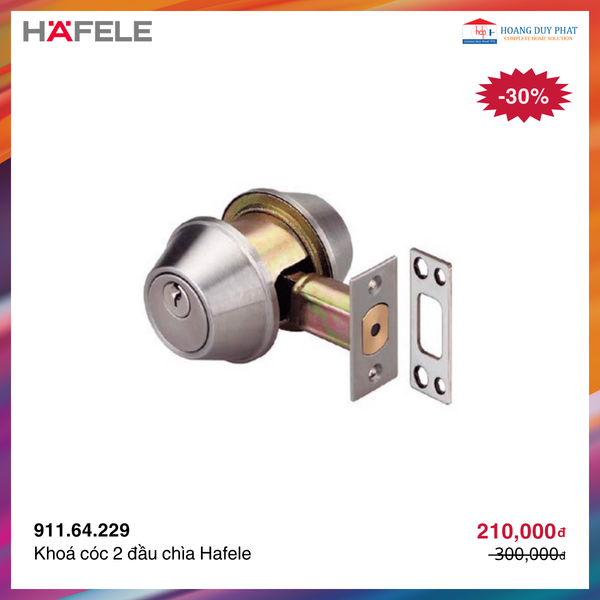 Khoá cóc 2 đầu chìa Hafele - loại nhỏ 911.64.229