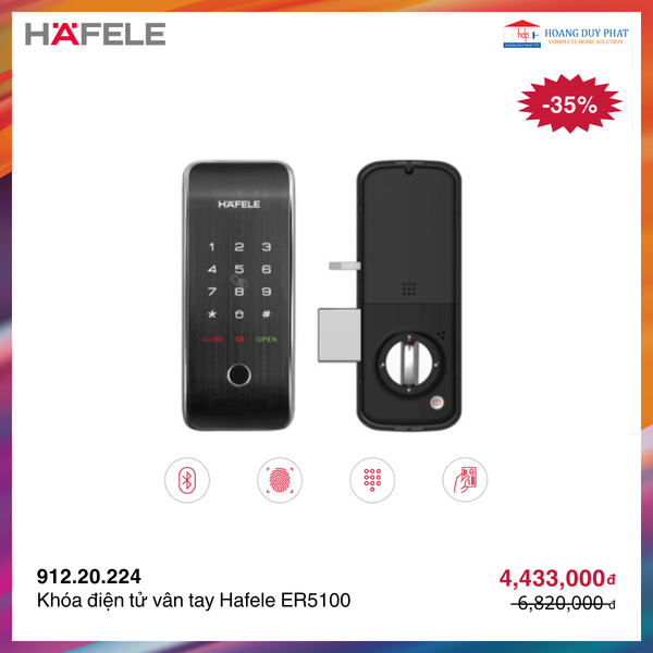 Khóa điện tử vân tay Häfele ER5100 912.20.200