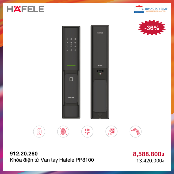 Khóa điện tử Vân tay Hafele PP8100 912.20.260