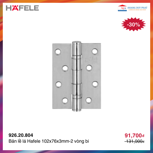 Bản lề lá 102x76x3mm-2 vòng bi 926.20.804