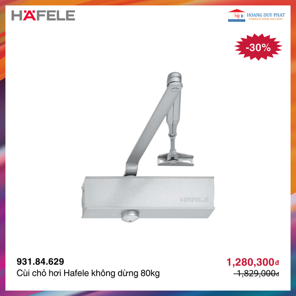 Cùi chỏ hơi Hafele không dừng 80kg 931.84.629
