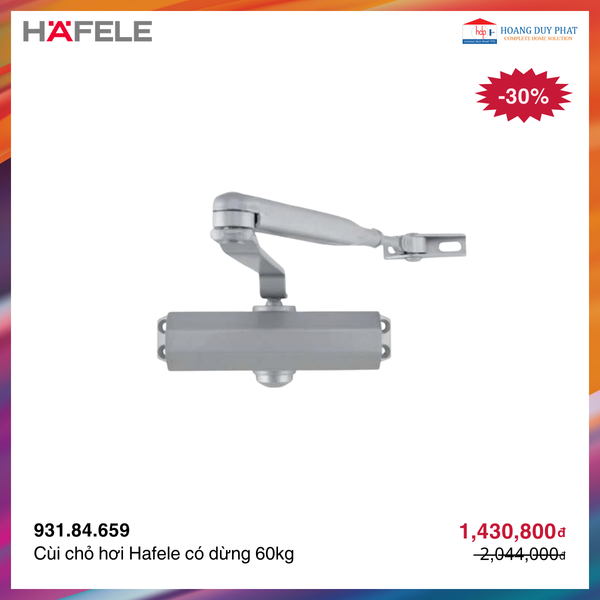 Cùi chỏ hơi Hafele có dừng 60kg 931.84.659