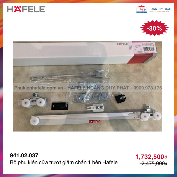 Phụ kiện cửa trượt giảm chấn và tự đóng 1 bên Hafele 941.02.037