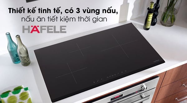 Bếp từ Hafele 3 vùng nấu tiết kiệm thời gian