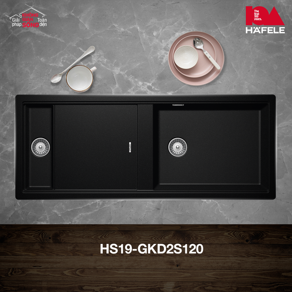 chậu đá Häfele Workstation HS19-GKD2S120 & HS20-GKD2S80