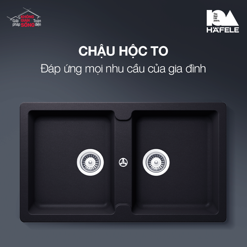chậu rửa chén 2 hộc hafele