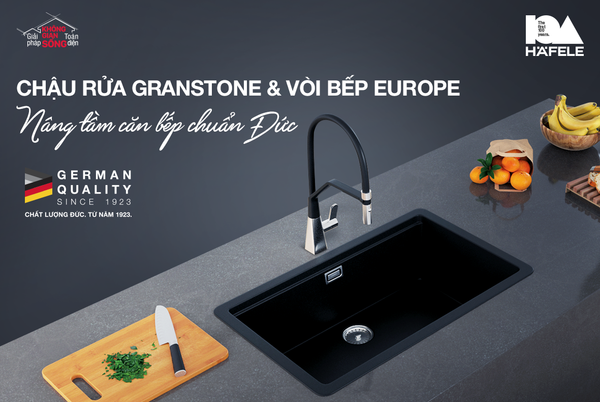 Chậu bếp Granstone & Vòi Bếp Europe - Nâng Tầm Căn Bếp Chuẩn Đức Căn bếp