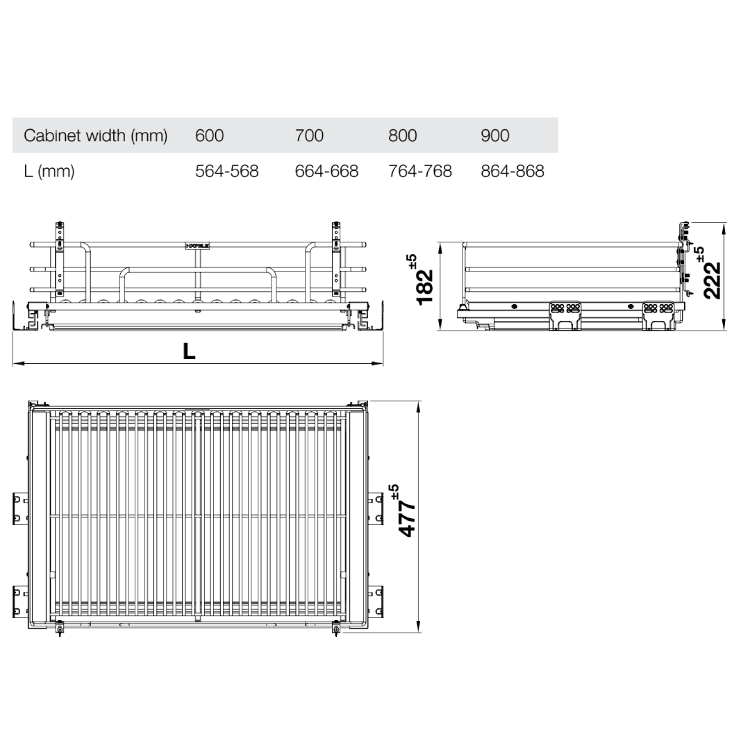 bản vẽ kỹ thuật Giá xoong nồi Hafele 800mm Inox 304 549.04.056