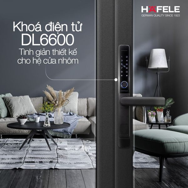 Khóa điện tử Hafele dl6600 cho cửa nhôm
