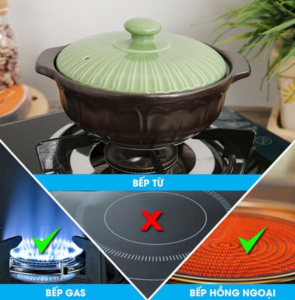 Nồi đất không dùng được trên bếp từ