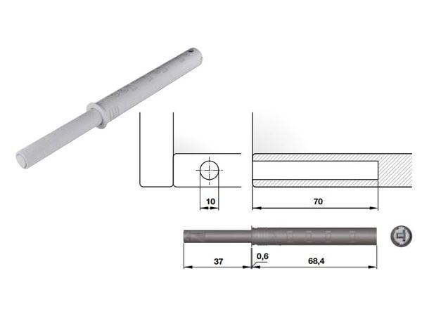 tip-on nhấn mở loại dài