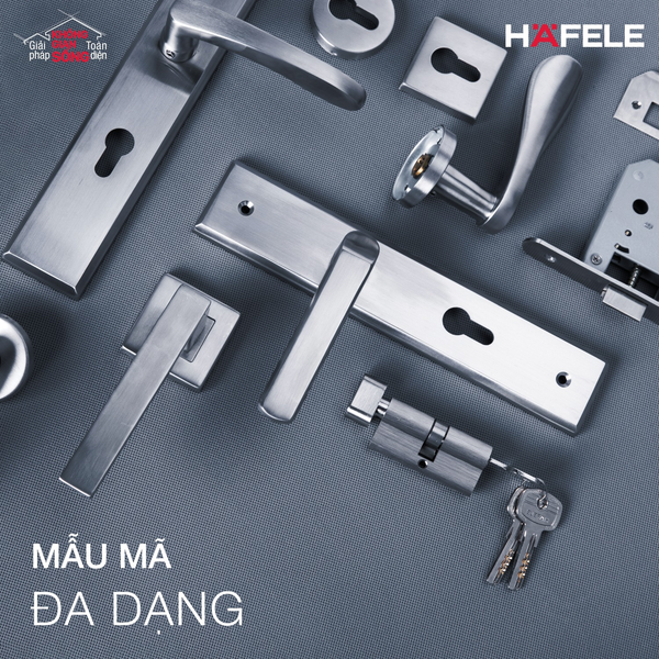 khoá DIY Hafele có nhiều mẫu mã đa dạng