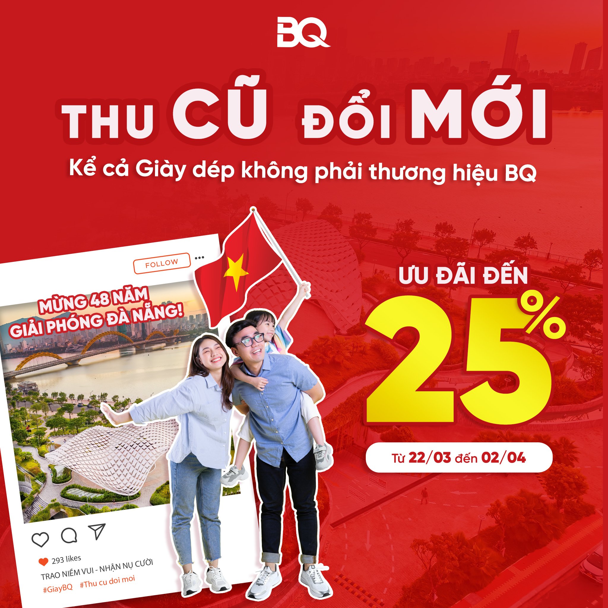 Chào Mừng 48 Năm Ngày Giải Phóng Đà Nẵng: Cùng Giày BQ 