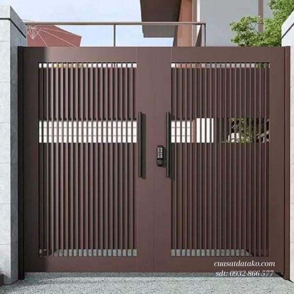 mẫu cửa cổng sắt 2 cánh đẹp