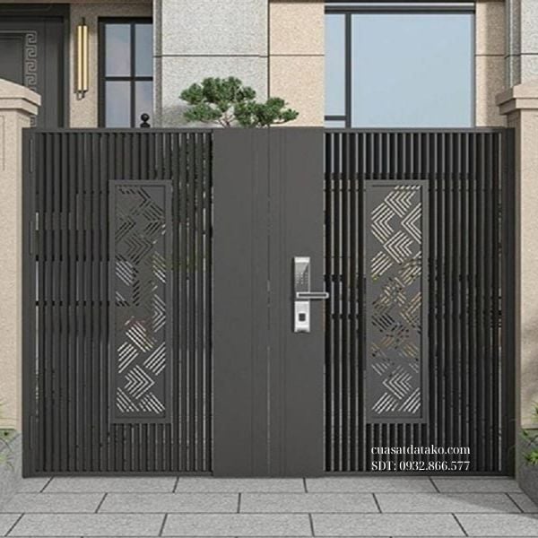 mẫu cửa cổng sắt 2 cánh