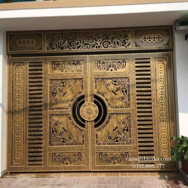 mẫu cửa cổng sắt 2 cánh cnc đẹp