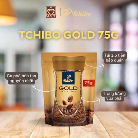 CÀ PHÊ TCHIBO GOLD TÚI ZIP 75G - NHỎ GỌN, TIỆN LỢI