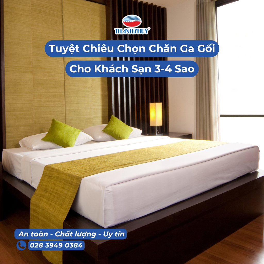 Tuyệt Chiêu Chọn Chăn Ga Gối Cho Khách Sạn 3-4 Sao: Sang Trọng, Bền Đẹp, Chi Phí Tối Ưu