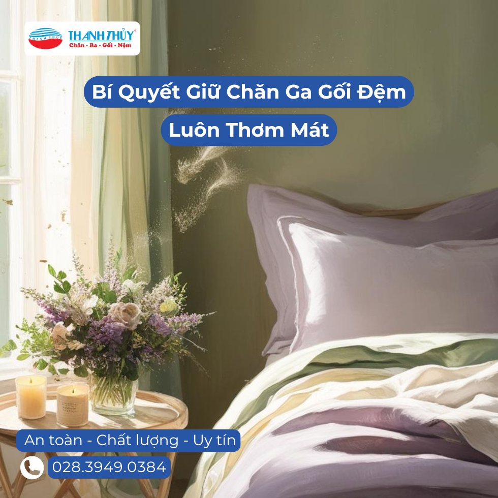Bí Quyết Giữ Chăn Ga Gối Đệm Luôn Thơm Mát
