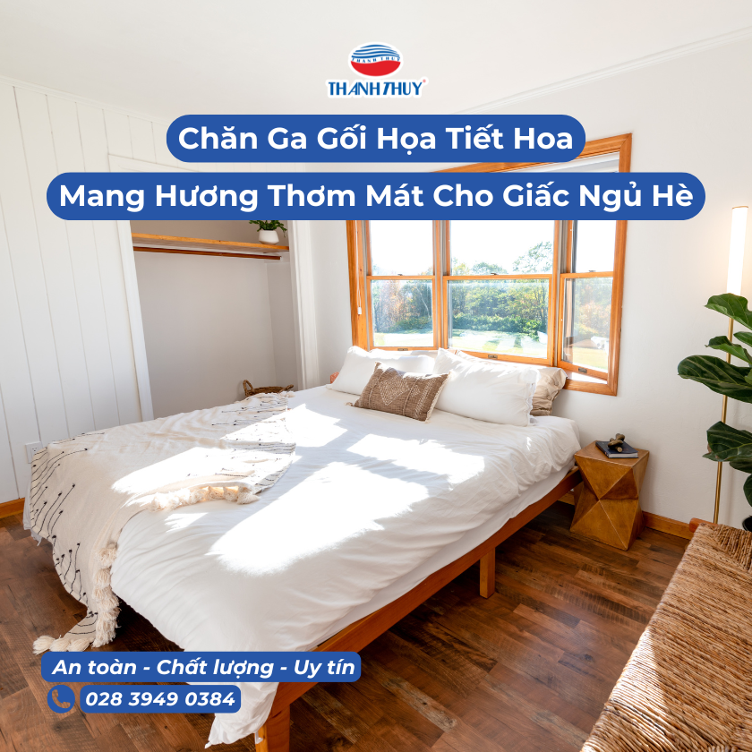 Chăn Ga Gối Họa Tiết Hoa Mang Hương Thơm Mát Lạnh Cho Giấc Ngủ Hè Đầy Thơ Mộng