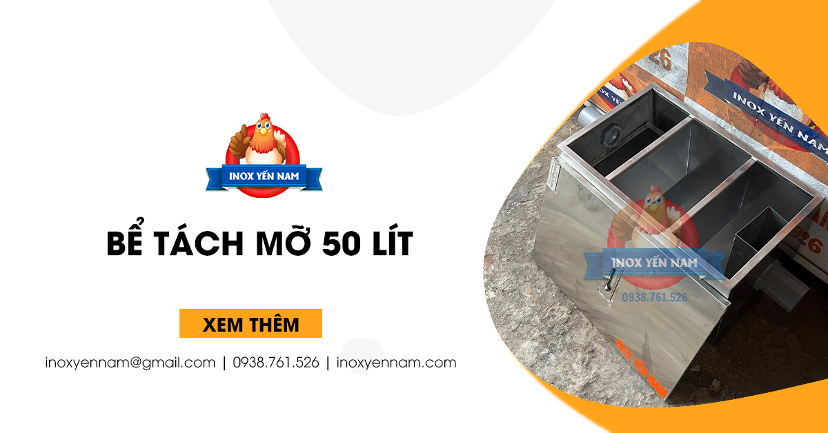 Bể Tách Mỡ 50 Lít - Thiết Bị Xử Lý Nước Thải Gia Đình