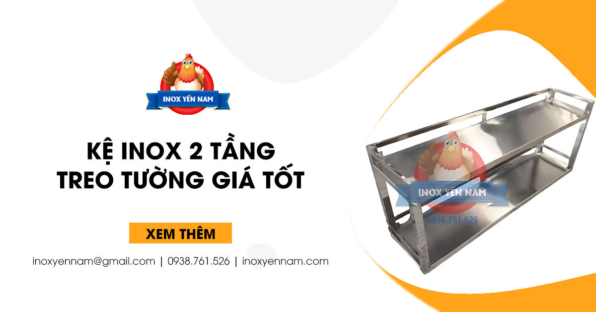 Kệ Inox 2 Tầng Treo Tường Giá Tốt-Tiện Ích