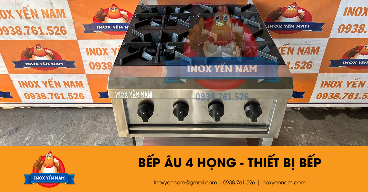 Bếp Âu 4 Họng - Thiết Bị Bếp Phong Cách Âu Cổ Điển