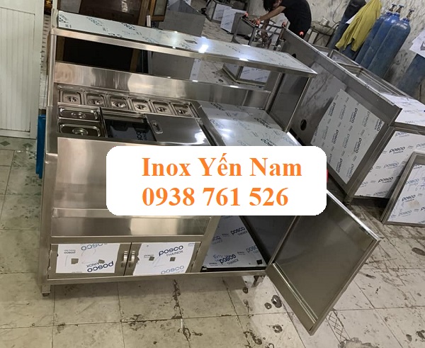 Thiết kế quầy pha chế inox đẹp mắt và chuyên nghiệp