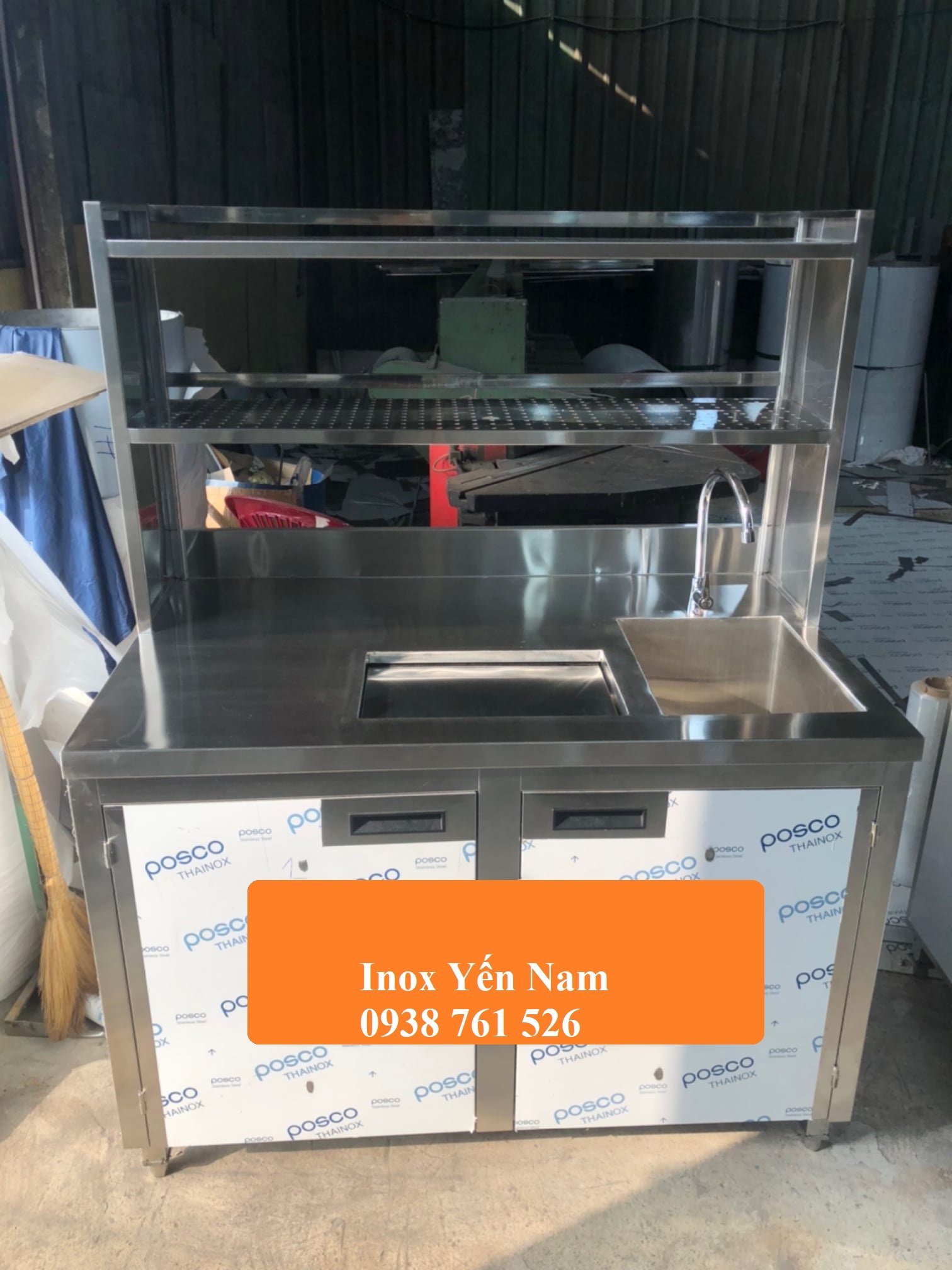Quầy pha chế inox trà sữa - Phụ kiện không thể thiếu cho quán trà sữa