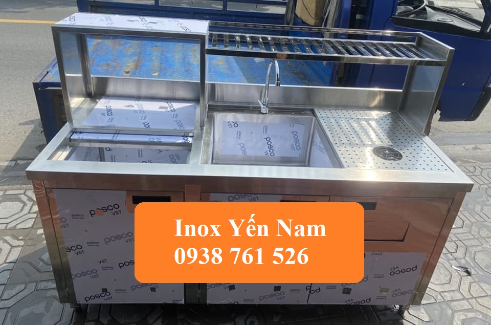 Các loại quầy pha chế inox phổ biến và ứng dụng