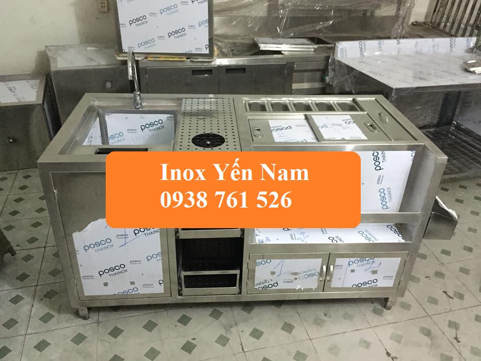 Quầy bar inox trà sữa - giải pháp tiện lợi cho việc kinh doanh trà sữa