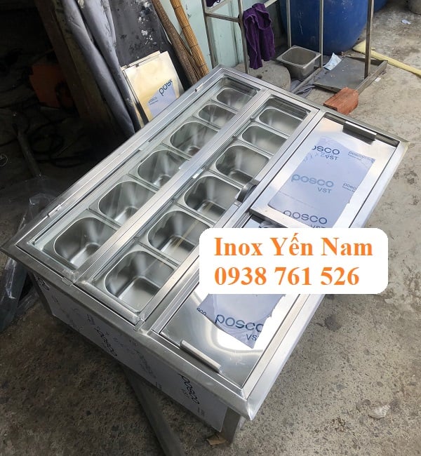 Thùng chứa đá inox âm bàn: giải pháp tiết kiệm không gian