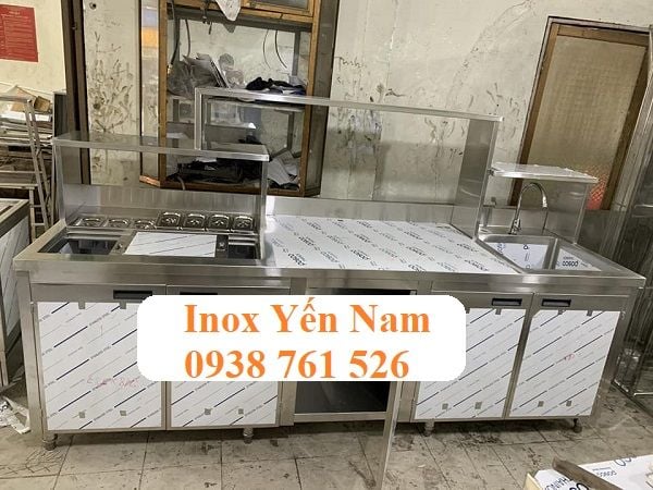 quầy pha chế inox