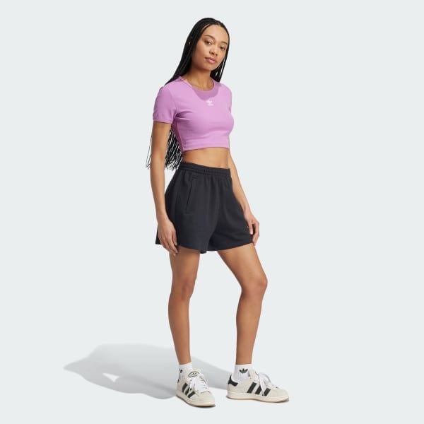 Áo thun thời trang adidas Essentials Ribbed nữ - IW5723