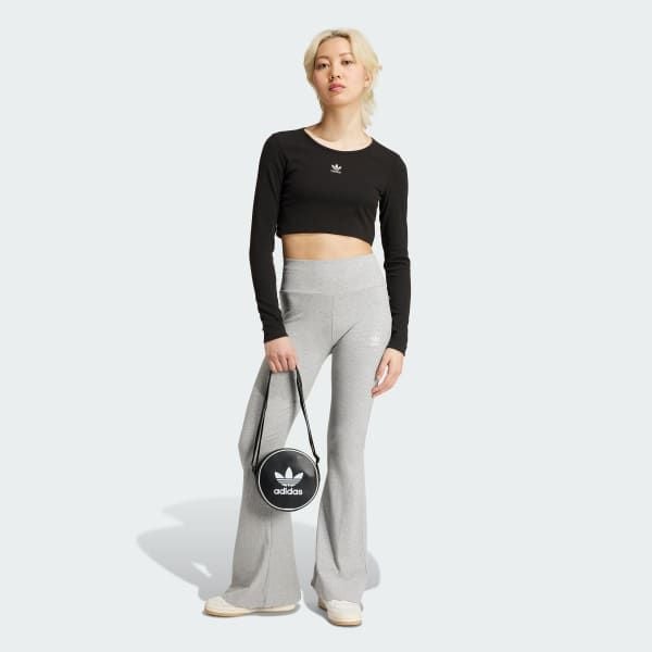 Áo thun thời trang dài tay adidas Essentials Ribbed Crop Nữ - IW5725