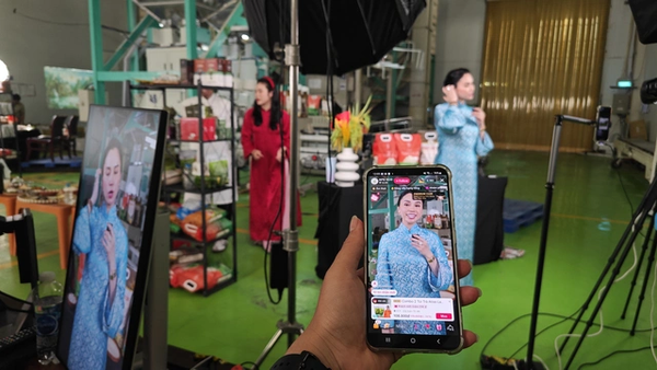 CEO Việt kiều livestream bán gạo tại nhà máy