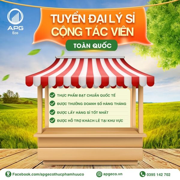 THỰC PHẨM HỮU CƠ APG ECO TUYỂN ĐẠI LÍ BÁN SỈ /CTV TOÀN QUỐC !!!