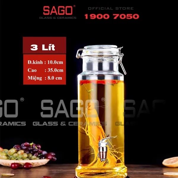 Ưu điểm và ứng dụng của bình thủy tinh có vòi 3l