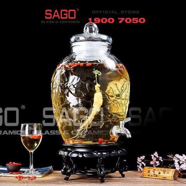 Những mẫu bình thủy tinh ngâm rượu 15 lít đẹp, chất lượng