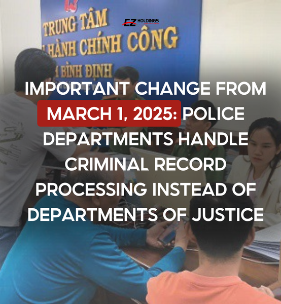 Important Change from March 1, 2025: Police Departments Handle Criminal Record Processing Instead of Departments of Justice