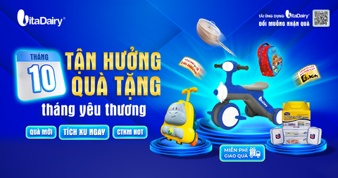 TẬN HƯỞNG QUÀ THÁNG 10 CÙNG ỨNG DỤNG VITADAIRY