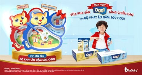 TẶNG BỘ KHAY ĂN DẶM SÓC OGGI CÙNG BÉ NGON MIỆNG CÀNG MŨM MĨM, CAO LỚN
