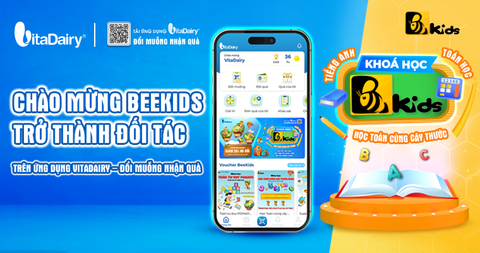 THÊM CƠ HỘI NHẬN QUÀ TỪ BEEKIDS TRÊN ỨNG DỤNG VITADAIRY - ĐỔI MUỖNG NHẬN QUÀ