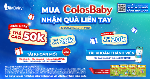 MUA COLOSBABY, 100% RINH QUÀ HẾT Ý