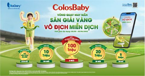Vòng Quay May Mắn Giải Vàng Vô Địch Miễn Dịch Colosbaby - Cơ Hội Nhận Giải Khủng