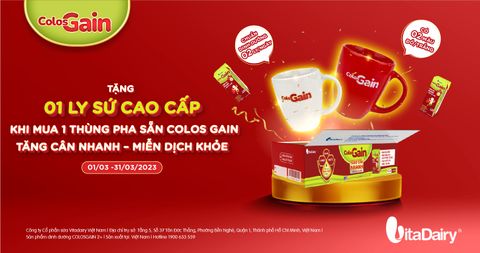 MUA COLOS GAIN NHẬN NGAY LY SỨ CÓ QUAI CAO CẤP