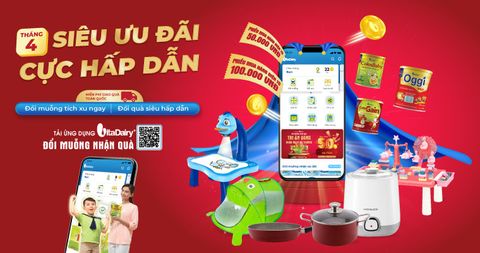 Tháng 4 Siêu Ưu Đãi Hấp Dẫn Từ Ứng Dụng Vitadairy Đổi Muỗng Nhận Quà