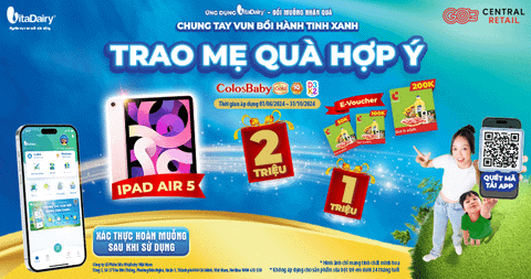 ĐẾN BIG C, TRÚNG IPAD NHƯ Ý TRÊN ỨNG DỤNG VITADAIRY ĐỔI MUỖNG NHẬN QUÀ CHUNG TAY VUN BỒI HÀNH TINH XANH