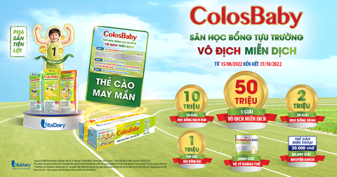 Thẻ Cào May Mắn - Cùng ColosBaby Pha Sẵn Tiện Lợi - Săn Học Bổng Tựu Trường Vô Địch Miễn Dịch